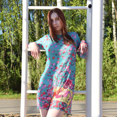 Smarttan läbipäevituv kleit Türkiis Lillepea