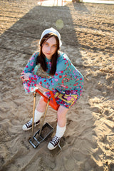 Smarttan läbipäevituv kleit Türkiis Lillepea