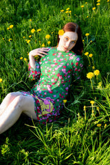 Smarttan läbipäevituv kleit Roheline Lillepea