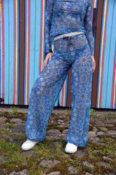 Smarttan läbipäevituvad pikad püksid Sinililla Mandala - ERKSAMAD VÄRVID!