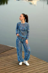 Smarttan läbipäevituvad pikad püksid Sinililla Mandala - ERKSAMAD VÄRVID!