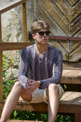 Smarttan läbipäevituv meeste pluus Triibud