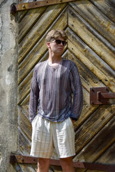 Smarttan läbipäevituv meeste pluus Triibud