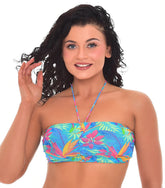 Paradise Green läpiruskettava bikiniyläosa olkaimilla tai ilman