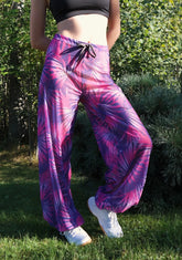 LÕPUMÜÜK! Smarttan läbipäevituvad pikad püksid Roosa Troopika - MAHEDAMAD VÄRVID!