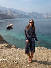 Smarttan läpiruskettava saronki Carolan Ruunikuosi