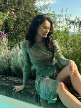 Smarttan läbipäevituv pluus Roheline Mandala