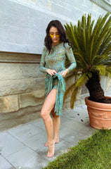 Smarttan läbipäevituv pluus Roheline Mandala - ERKSAMAD VÄRVID!