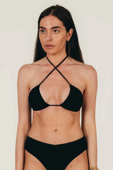 Must läbipäevituv kolmnurkne bikiini rinnahoidja - Smarttan