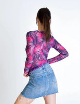 Smarttan läbipäevituv pikkade käistega pluus Roosa Troopika - Smarttan