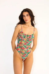 Love Bird tuetulla yläosalla varustettu läpiruskettava uimapuku