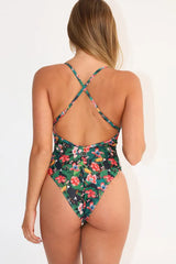 Toucan läpiruskettava uimapuku V-kauluksella