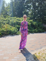 Smarttan läbipäevituvad pikad püksid Roosa Troopika - ERKSAMAD VÄRVID!