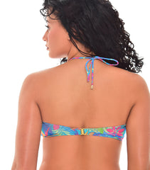 Paradise Green läpiruskettava bikiniyläosa olkaimilla tai ilman