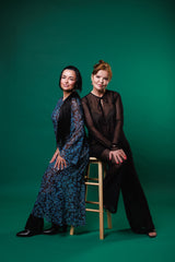 Smarttanin läpiruskettava pitkä mekko Siniperhoset